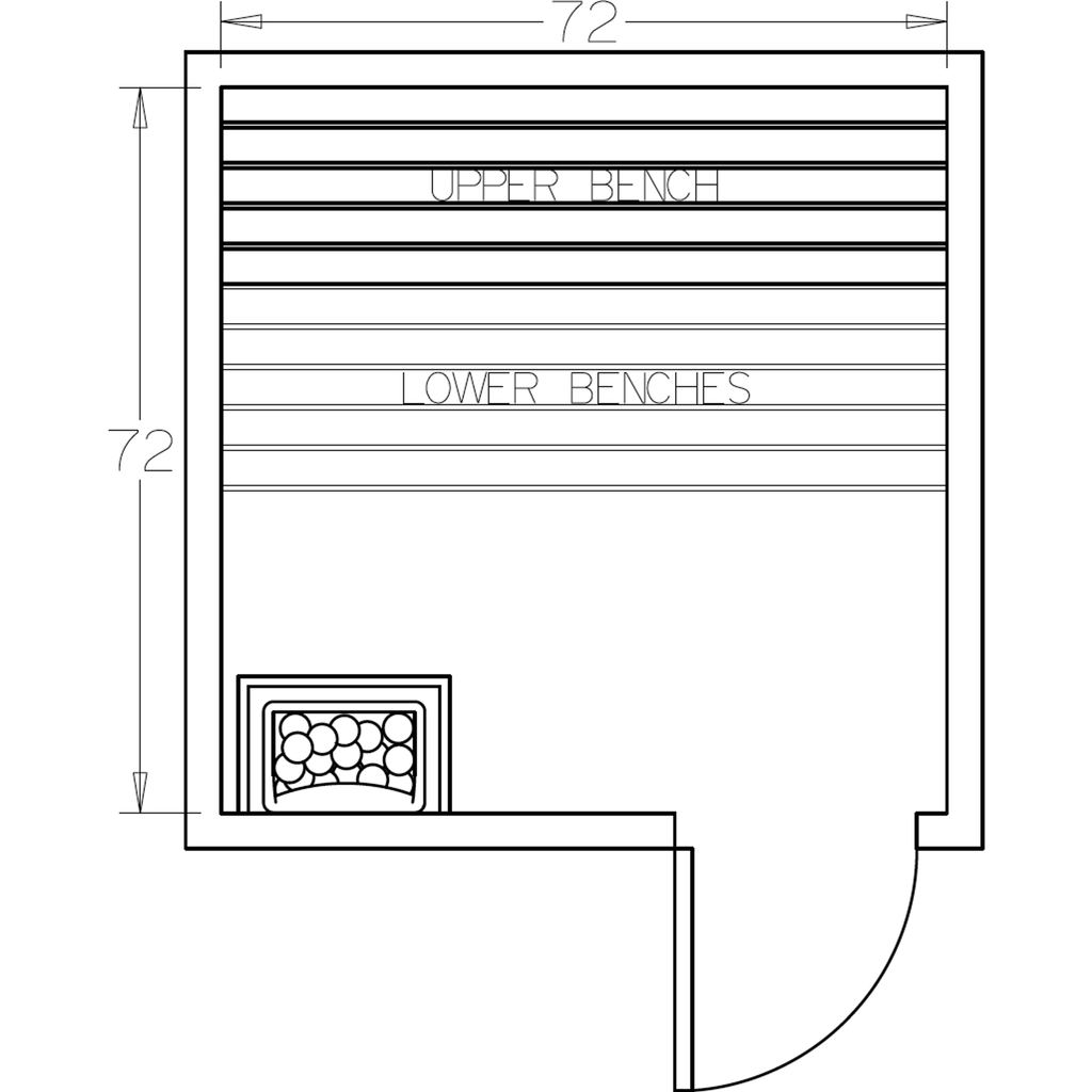 Finnish Sauna Builders 6' x 6' x 7' Pre-Cut Sauna Kit Option 2 / 7 Foot Tall / No Backrest,Option 2 / 7 Foot Tall / Backrest - $257.40,Option 2 / 8 Foot Tall - $340.56 / No Backrest,Option 2 / 8 Foot Tall - $340.56 / Backrest - $257.40,Option 3 / 8 Foot T