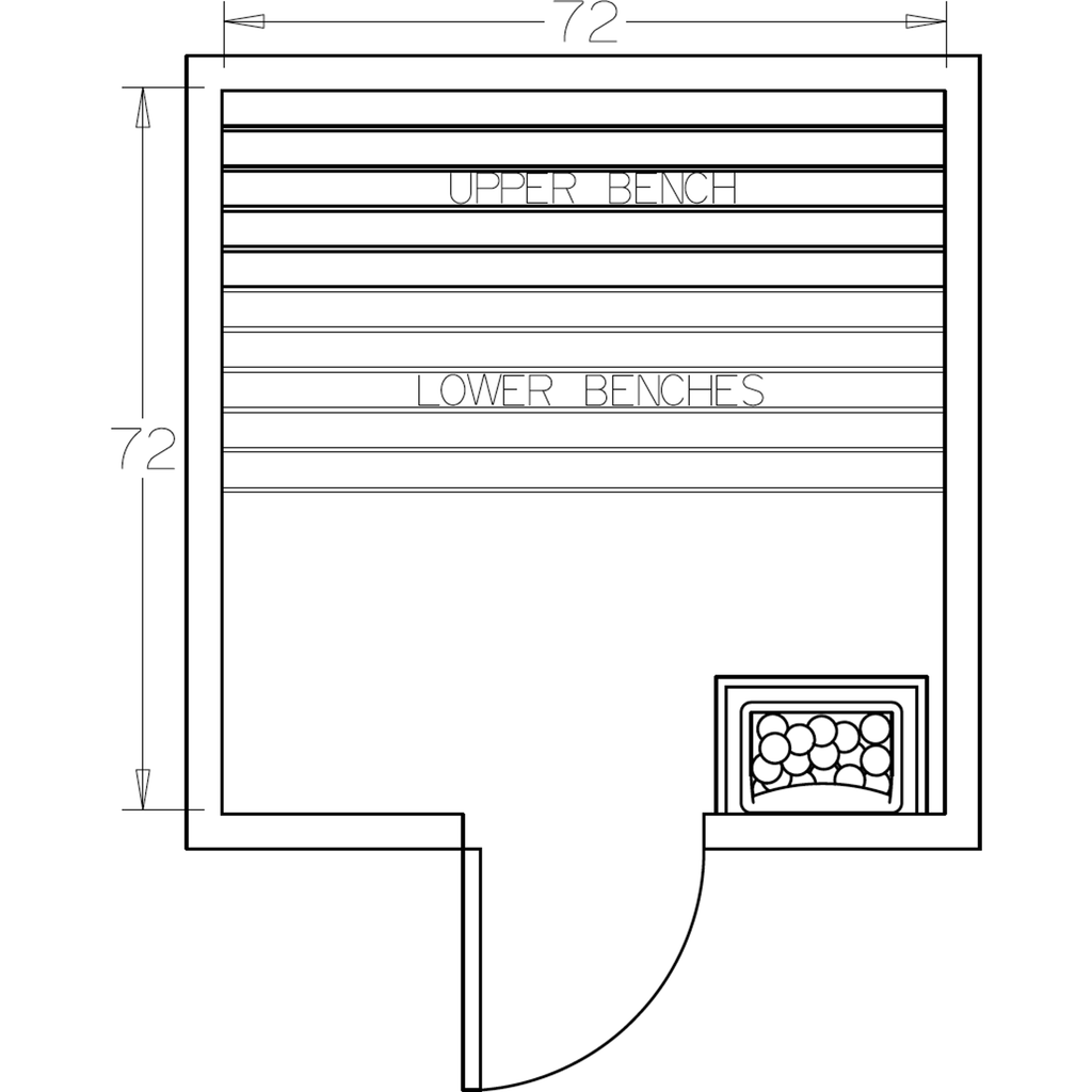 Finnish Sauna Builders 6' x 6' x 7' Pre-Cut Sauna Kit Option 4 / 7 Foot Tall / No Backrest,Option 4 / 7 Foot Tall / Backrest - $257.40,Option 4 / 8 Foot Tall - $340.56 / No Backrest,Option 4 / 8 Foot Tall - $340.56 / Backrest - $257.40 Finnish Sauna Build