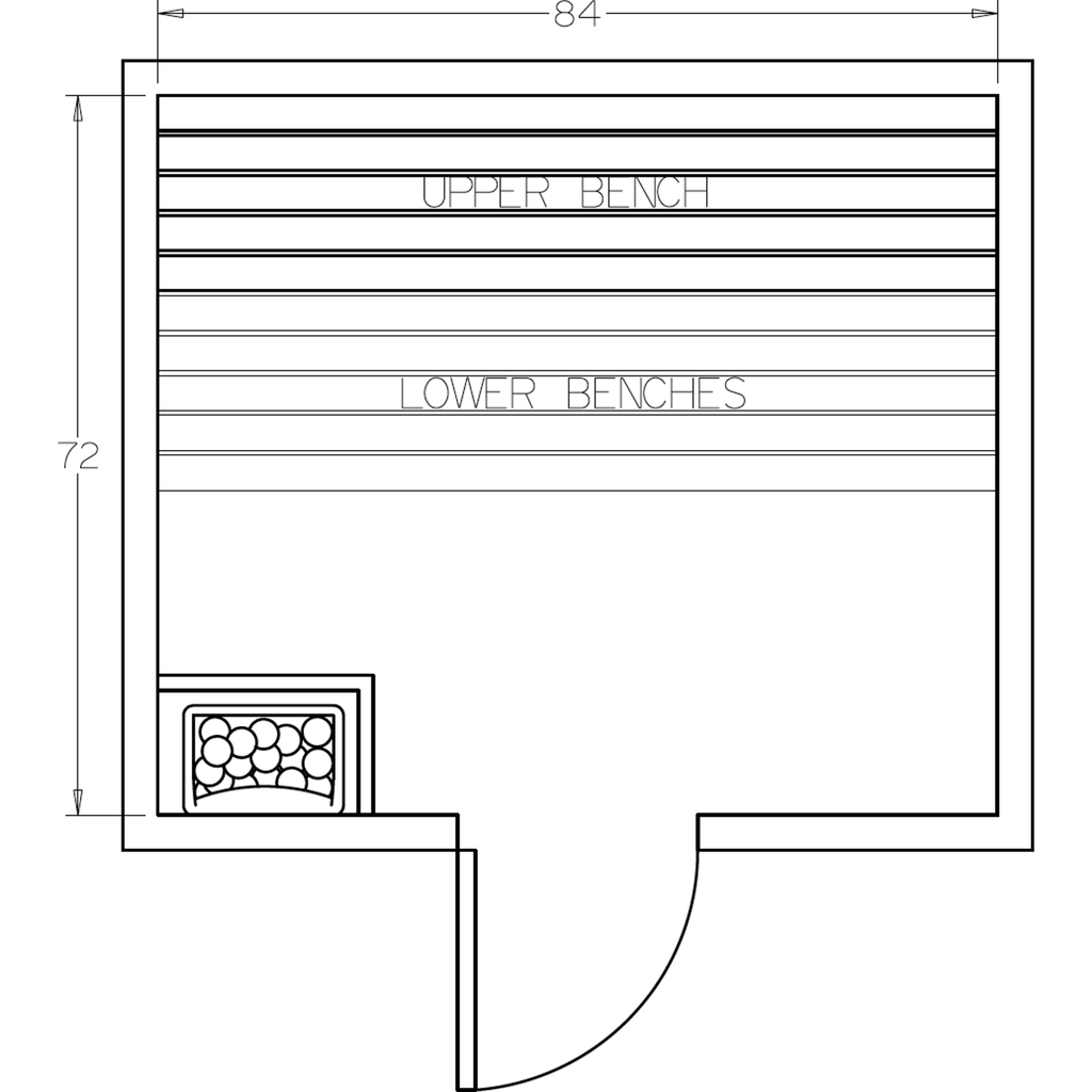 Finnish Sauna Builders 6' x 7' x 7' Pre-Cut Sauna Kit Option 4 / 7 Foot Tall / No Backrest,Option 4 / 7 Foot Tall / Backrest - $300.30,Option 4 / 8 Foot Tall + $368.94 / No Backrest,Option 4 / 8 Foot Tall + $368.94 / Backrest - $300.30 Finnish Sauna Build