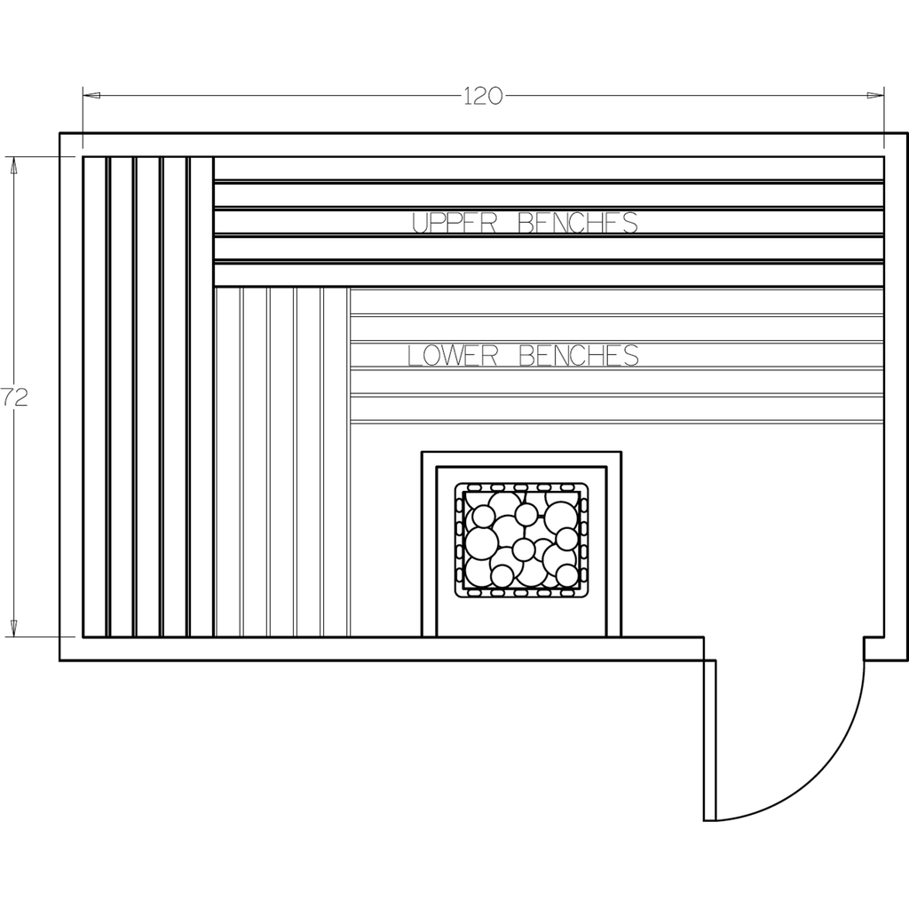 Finnish Sauna Builders 6' x 10' x 7' Pre-Cut Sauna Kit Option 2 / 7 Foot Tall / No Backrest,Option 2 / 7 Foot Tall / Backrest - $429.00,Option 2 / 8 Foot Tall + $454.08 / No Backrest,Option 2 / 8 Foot Tall + $454.08 / Backrest - $429.00 Finnish Sauna Buil