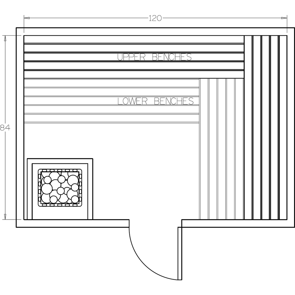 Finnish Sauna Builders 7' x 10' x 7' Pre-Cut Sauna Kit Option 3 / 7 Foot Tall / No Backrest,Option 3 / 7 Foot Tall / Backrest + $429.00,Option 3 / 8 Foot Tall + $482.46 / No Backrest,Option 3 / 8 Foot Tall + $482.46 / Backrest + $429.00 Finnish Sauna Buil