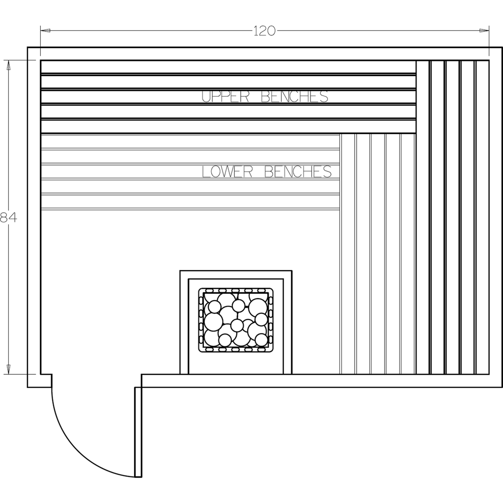 Finnish Sauna Builders 7' x 10' x 7' Pre-Cut Sauna Kit Option 5 / 7 Foot Tall / No Backrest,Option 5 / 7 Foot Tall / Backrest + $429.00,Option 5 / 8 Foot Tall + $482.46 / No Backrest,Option 5 / 8 Foot Tall + $482.46 / Backrest + $429.00 Finnish Sauna Buil