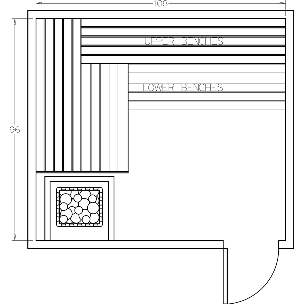 Finnish Sauna Builders 8' x 9' x 7' Pre-Cut Sauna Kit Option 2 / 7 Foot Tall / No Backrest,Option 2 / 7 Foot Tall / Backrest + $386.10,Option 2 / 8 Foot Tall + $482.46 / No Backrest,Option 2 / 8 Foot Tall + $482.46 / Backrest + $386.10 Finnish Sauna Build