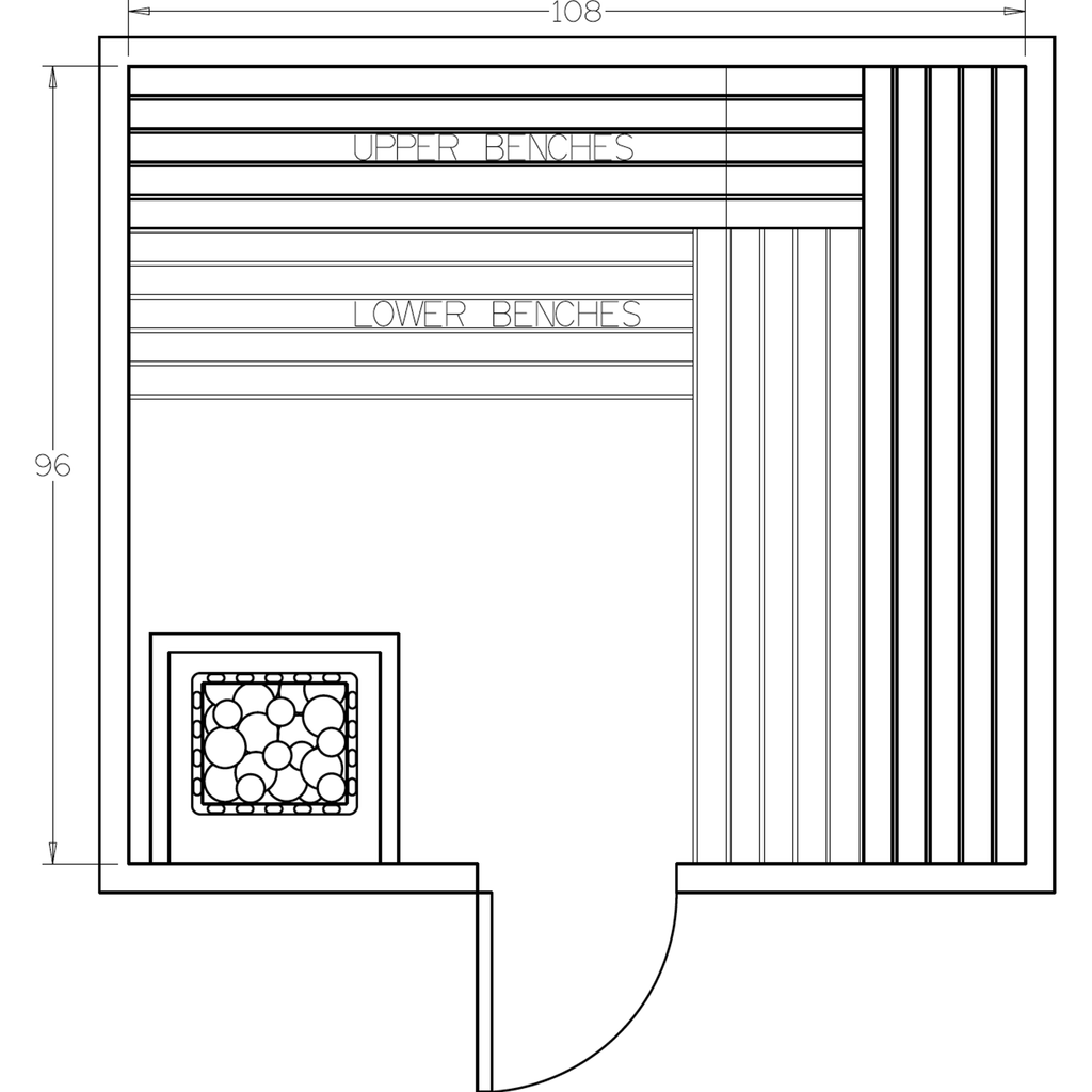 Finnish Sauna Builders 8' x 9' x 7' Pre-Cut Sauna Kit Option 4 / 7 Foot Tall / No Backrest,Option 4 / 7 Foot Tall / Backrest + $386.10,Option 4 / 8 Foot Tall + $482.46 / No Backrest,Option 4 / 8 Foot Tall + $482.46 / Backrest + $386.10 Finnish Sauna Build