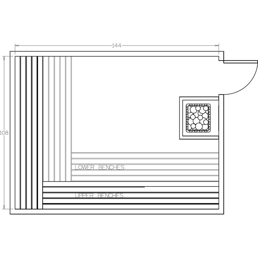 Finnish Sauna Builders 9' x 12' x 7' Pre-Cut Sauna Kit Option 1 / 7 Foot Tall / No Backrest,Option 1 / 7 Foot Tall / Backrest + $514.80,Option 1 / 8 Foot Tall + $595.98 / No Backrest,Option 1 / 8 Foot Tall + $595.98 / Backrest + $514.80 Finnish Sauna Buil