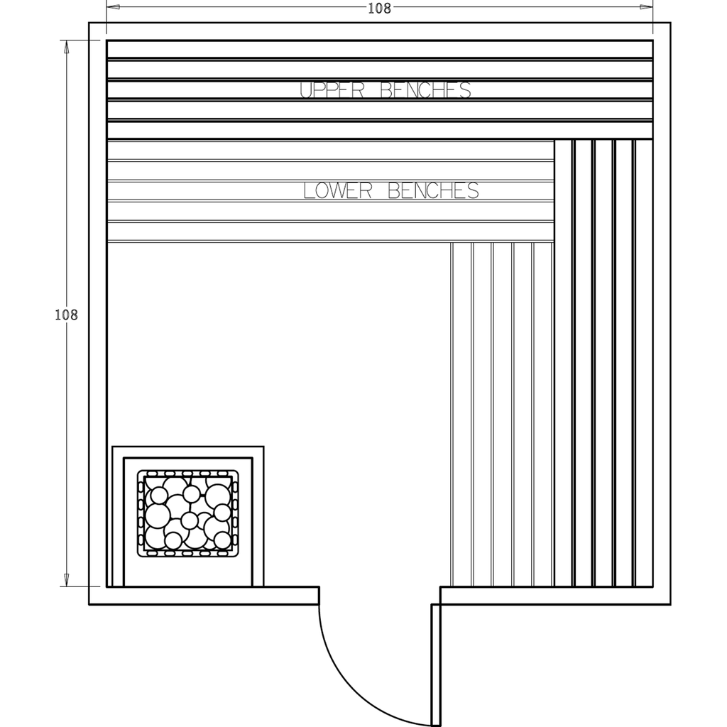 Finnish Sauna Builders 9' x 9' x 7' Pre-Cut Sauna Kit Option 3 / 7 Foot Tall / No Backrest,Option 3 / 7 Foot Tall / Backrest + $386.10,Option 3 / 8 Foot Tall + $510.84 / No Backrest,Option 3 / 8 Foot Tall + $510.84 / Backrest + $386.10 Finnish Sauna Build