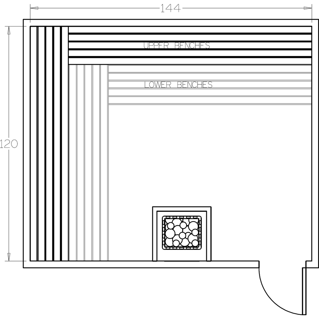 Finnish Sauna Builders 10' x 12' x 7' Pre-Cut Sauna Kit Option 1 / 7 Foot Tall / No Backrest,Option 1 / 7 Foot Tall / Backrest + $514.80,Option 1 / 8 Foot Tall + $624.36 / No Backrest,Option 1 / 8 Foot Tall + $624.36 / Backrest + $514.80 Finnish Sauna Bui