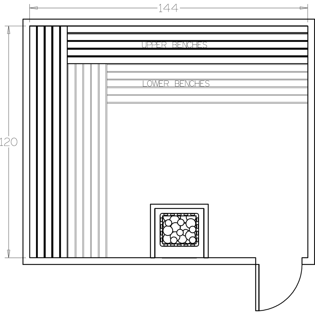 Finnish Sauna Builders 10' x 12' x 7' Pre-Cut Sauna Kit Option 2 / 7 Foot Tall / No Backrest,Option 2 / 7 Foot Tall / Backrest + $514.80,Option 2 / 8 Foot Tall + $624.36 / No Backrest,Option 2 / 8 Foot Tall + $624.36 / Backrest + $514.80 Finnish Sauna Bui