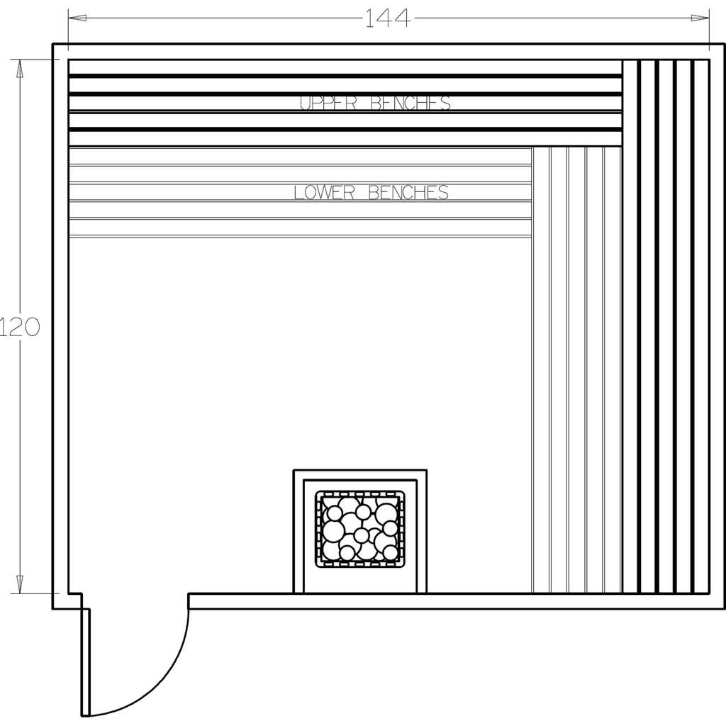 Finnish Sauna Builders 10' x 12' x 7' Pre-Cut Sauna Kit Option 6 / 7 Foot Tall / No Backrest,Option 6 / 7 Foot Tall / Backrest + $514.80,Option 6 / 8 Foot Tall + $624.36 / No Backrest,Option 6 / 8 Foot Tall + $624.36 / Backrest + $514.80 Finnish Sauna Bui