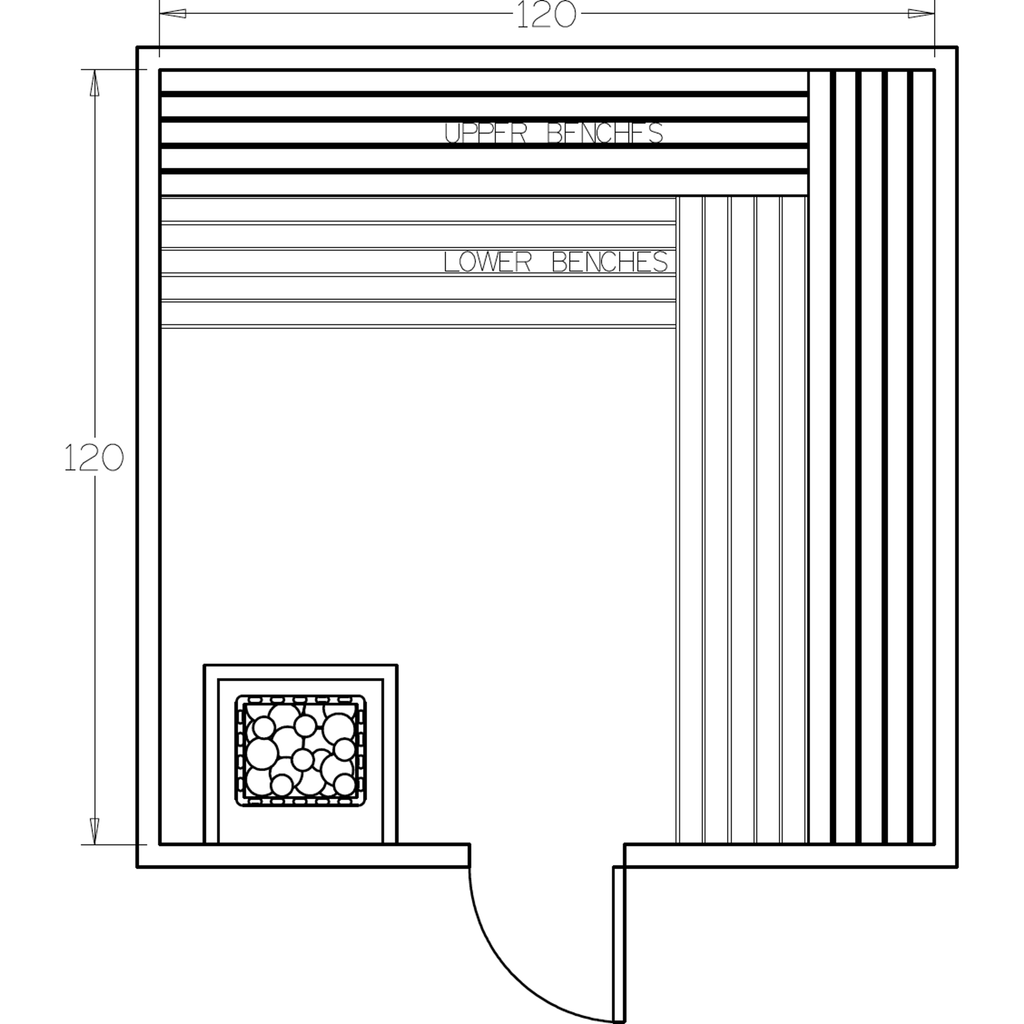 Finnish Sauna Builders 10' x 10' x 7' Pre-Cut Sauna Kit Option 2 / 7 Foot Tall / No Backrest,Option 2 / 7 Foot Tall / Backrest + $429.00,Option 2 / 8 Foot Tall + $567.60 / No Backrest,Option 2 / 8 Foot Tall + $567.60 / Backrest + $429.00 Finnish Sauna Bui