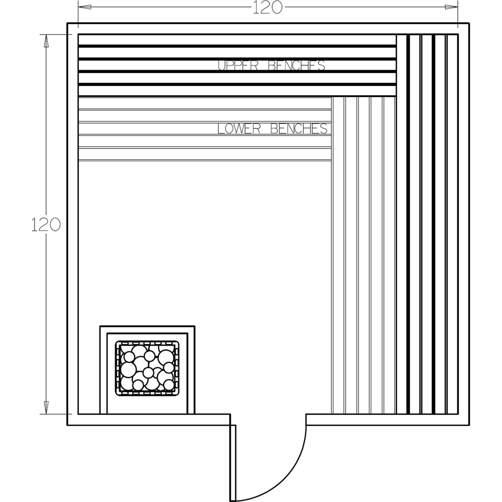 Finnish Sauna Builders 10' x 10' x 7' Pre-Cut Sauna Kit Option 3 / 7 Foot Tall / No Backrest,Option 3 / 7 Foot Tall / Backrest + $429.00,Option 3 / 8 Foot Tall + $567.60 / No Backrest,Option 3 / 8 Foot Tall + $567.60 / Backrest + $429.00 Finnish Sauna Bui