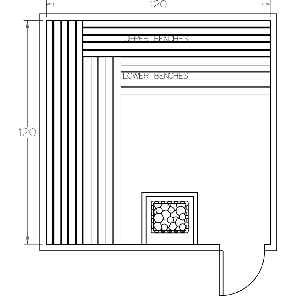 Finnish Sauna Builders 10' x 10' x 7' Pre-Cut Sauna Kit Option 4 / 7 Foot Tall / No Backrest,Option 4 / 7 Foot Tall / Backrest + $429.00,Option 4 / 8 Foot Tall + $567.60 / No Backrest,Option 4 / 8 Foot Tall + $567.60 / Backrest + $429.00 Finnish Sauna Bui