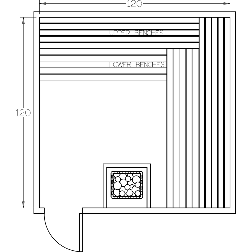 Finnish Sauna Builders 10' x 10' x 7' Pre-Cut Sauna Kit Option 5 / 7 Foot Tall / No Backrest,Option 5 / 7 Foot Tall / Backrest + $429.00,Option 5 / 8 Foot Tall + $567.60 / No Backrest,Option 5 / 8 Foot Tall + $567.60 / Backrest + $429.00 Finnish Sauna Bui