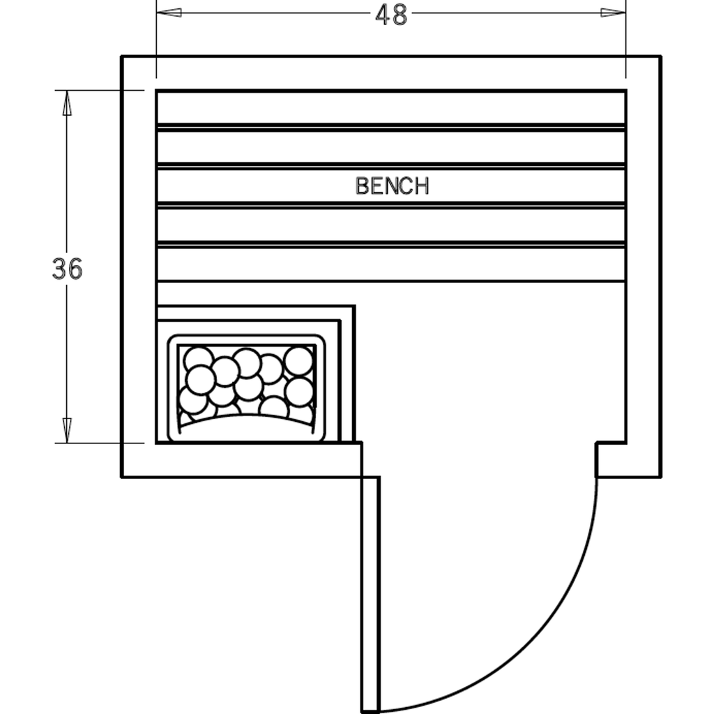 Finnish Sauna Builders 3' x 4' x 7' Pre-Cut Sauna Kit Option 2 / 7 Foot Tall / No Backrest,Option 2 / 7 Foot Tall / Backrest + $171.60,Option 2 / 8 Foot Tall + $198.66 / No Backrest,Option 2 / 8 Foot Tall + $198.66 / Backrest + $171.60 Finnish Sauna Build