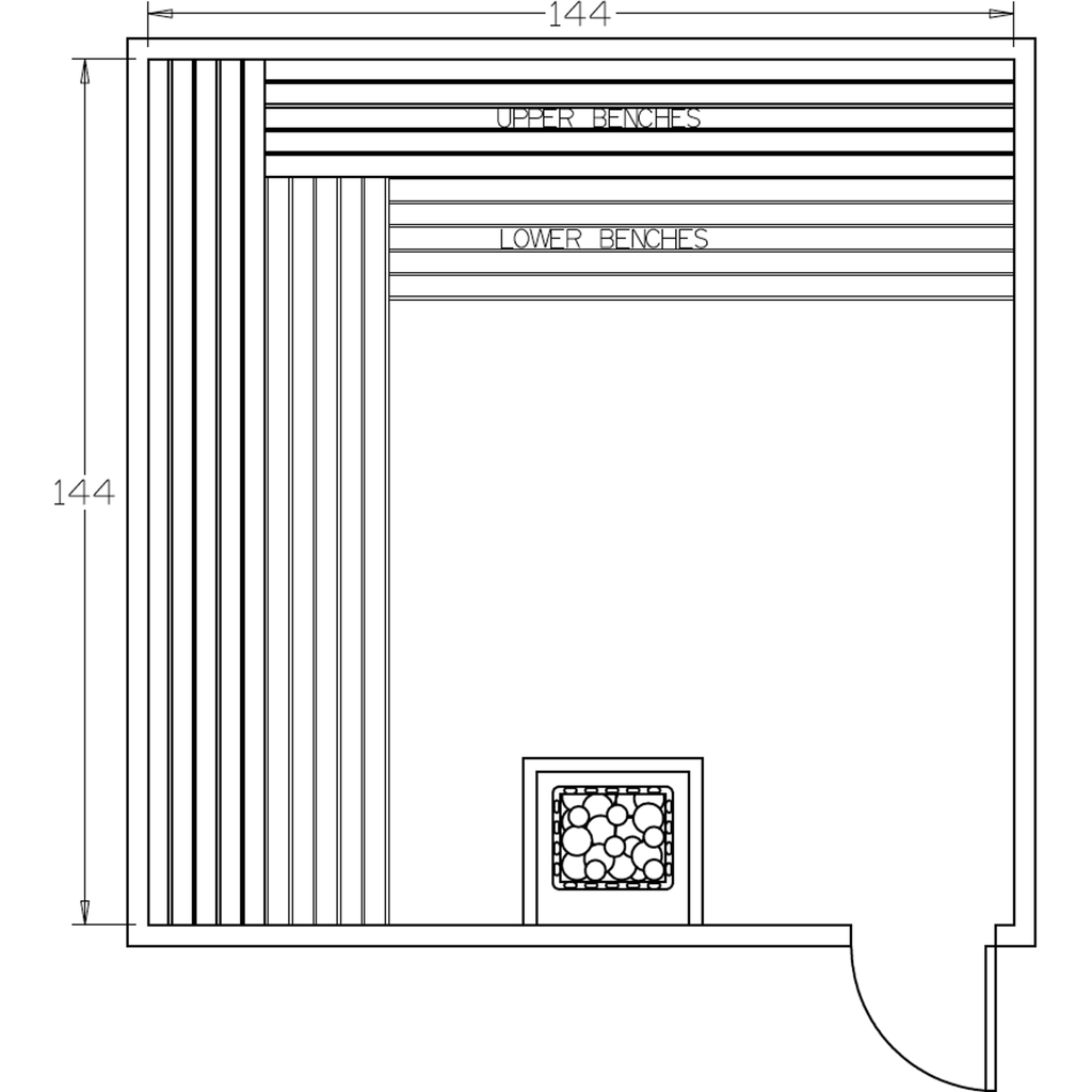 Finnish Sauna Builders 12' x 12' x 7' Pre-Cut Sauna Kit Option 1 / 7 Foot Tall / No Backrest,Option 1 / 7 Foot Tall / Backrest + $514.80,Option 1 / 8 Foot Tall + $681.12 / No Backrest,Option 1 / 8 Foot Tall + $681.12 / Backrest + $514.80 Finnish Sauna Bui