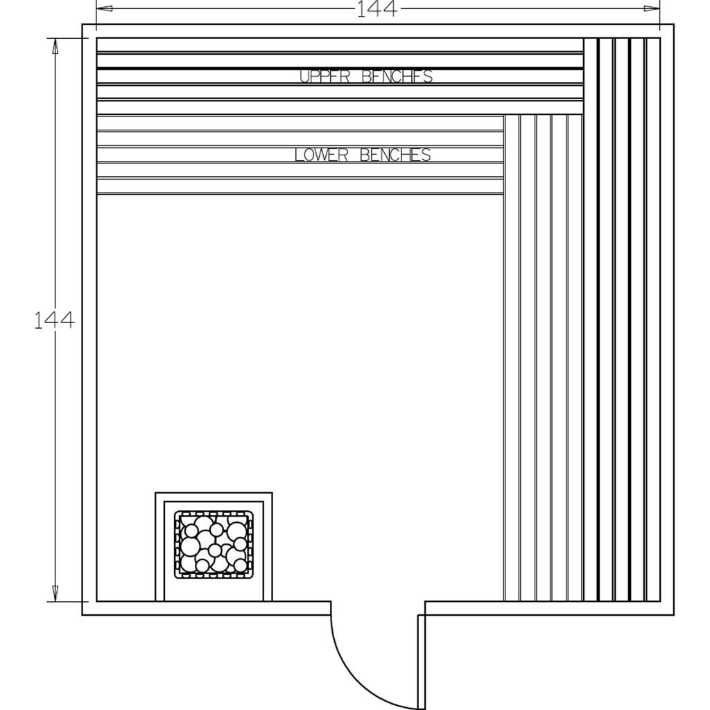 Finnish Sauna Builders 12' x 12' x 7' Pre-Cut Sauna Kit Option 3 / 7 Foot Tall / No Backrest,Option 3 / 7 Foot Tall / Backrest + $514.80,Option 3 / 8 Foot Tall + $681.12 / No Backrest,Option 3 / 8 Foot Tall + $681.12 / Backrest + $514.80 Finnish Sauna Bui