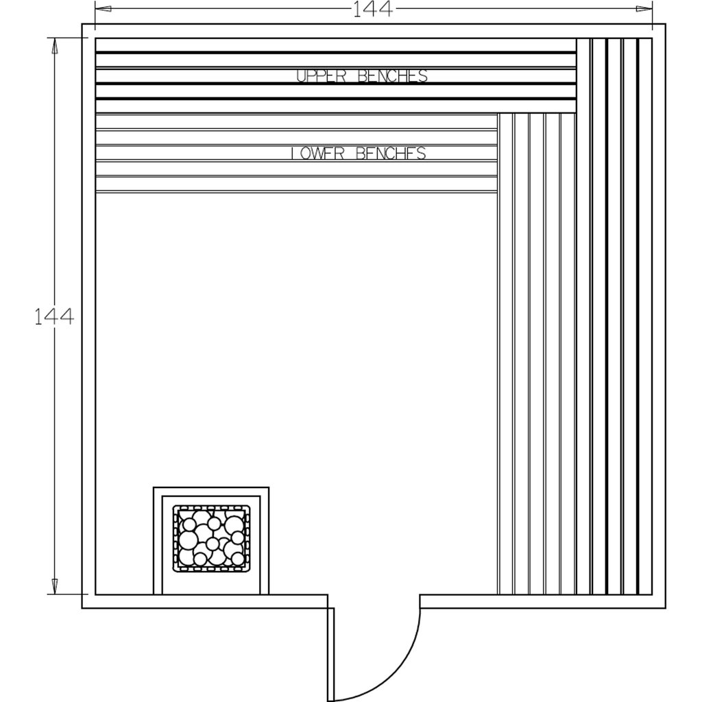 Finnish Sauna Builders 12' x 12' x 7' Pre-Cut Sauna Kit Option 4 / 7 Foot Tall / No Backrest,Option 4 / 7 Foot Tall / Backrest + $514.80,Option 4 / 8 Foot Tall + $681.12 / No Backrest,Option 4 / 8 Foot Tall + $681.12 / Backrest + $514.80 Finnish Sauna Bui