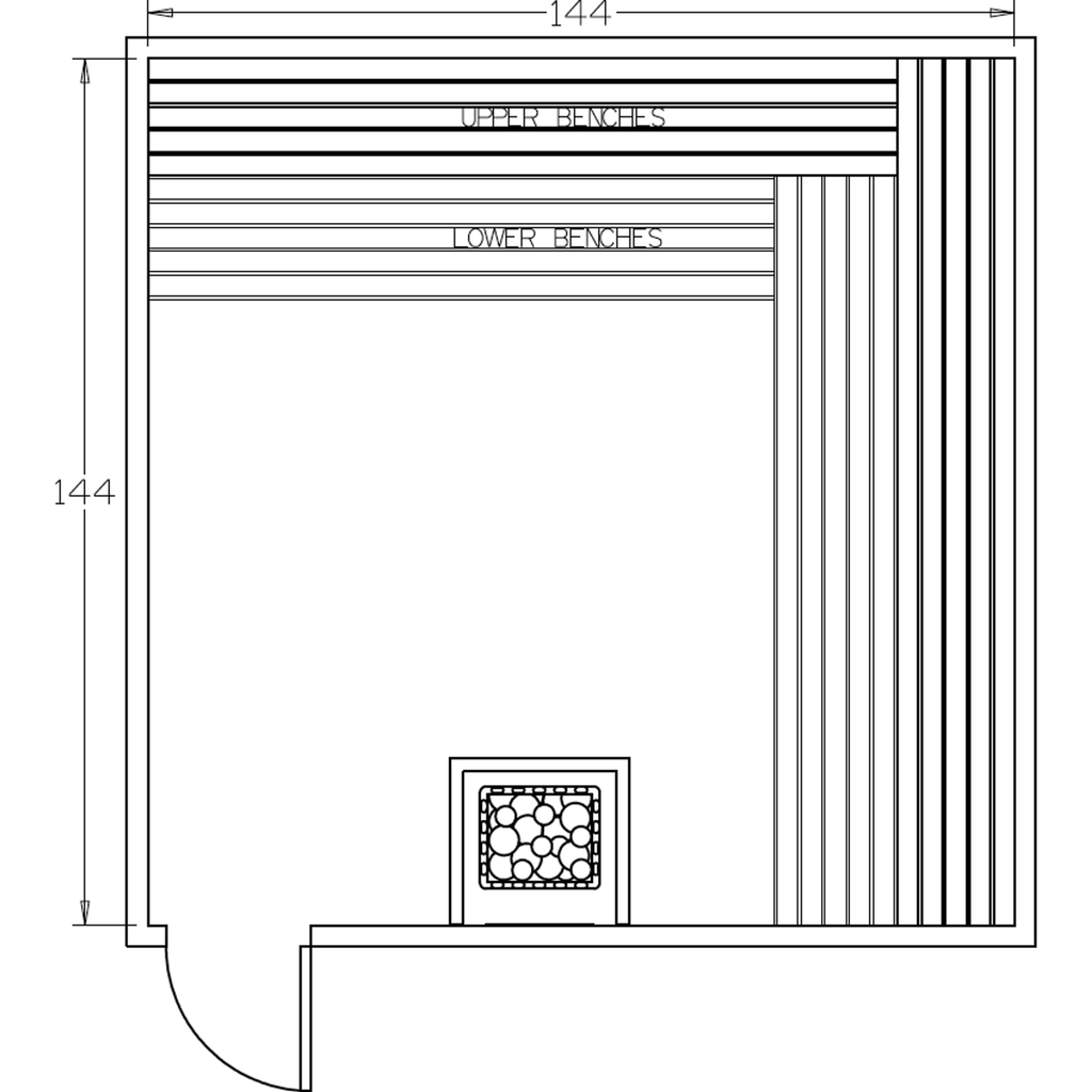 Finnish Sauna Builders 12' x 12' x 7' Pre-Cut Sauna Kit Option 5 / 7 Foot Tall / No Backrest,Option 5 / 7 Foot Tall / Backrest + $514.80,Option 5 / 8 Foot Tall + $681.12 / No Backrest,Option 5 / 8 Foot Tall + $681.12 / Backrest + $514.80 Finnish Sauna Bui