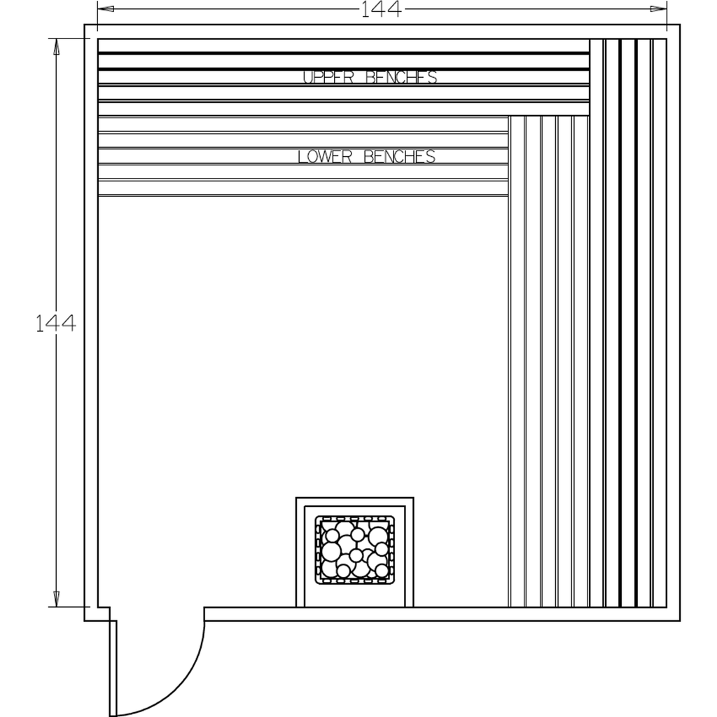 Finnish Sauna Builders 12' x 12' x 7' Pre-Cut Sauna Kit Option 6 / 7 Foot Tall / No Backrest,Option 6 / 7 Foot Tall / Backrest + $514.80,Option 6 / 8 Foot Tall + $681.12 / No Backrest,Option 6 / 8 Foot Tall + $681.12 / Backrest + $514.80 Finnish Sauna Bui