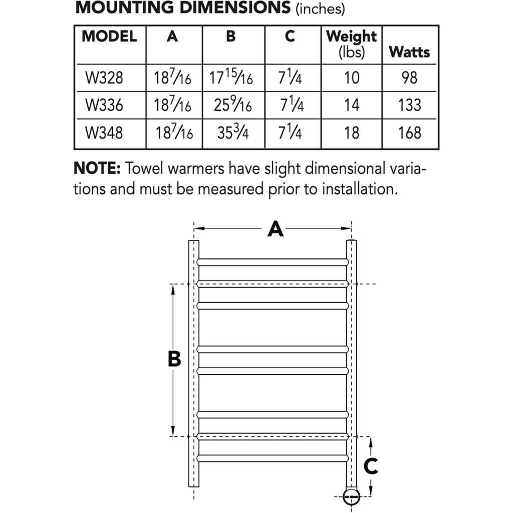 Mr. Steam Towel Warmers - The Metro Collection W328 - 18 7/16" X 17 15/16" X 7 1/4" / Stainless Steel Polished,W328 - 18 7/16" X 17 15/16" X 7 1/4" / Stainless Steel Brushed,W336 - 18 7/16" X 25 9/16" X 7 1/4" / Stainless Steel Polished,W336 - 18 7/16" X 