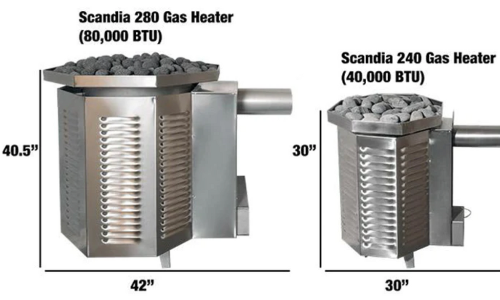 Scandia 40K BTU Gas Sauna Heater Natural Gas / Standing Pilot / Horizontal,Natural Gas / Standing Pilot / Vertical,Natural Gas / Piezo / Horizontal,Liquid Propane / Standing Pilot / Horizontal,Liquid Propane / Standing Pilot / Vertical,Liquid Propane / Pi