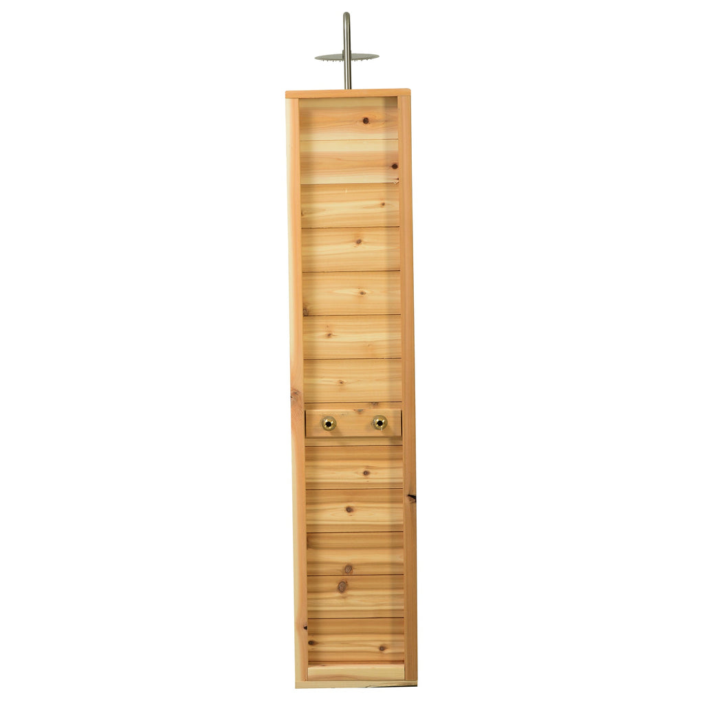 Almost Heaven Tower Outdoor Shower Rustic Cedar / No Floor,Rustic Cedar / Floor Almost Heaven Sauna Shower_Tower_Cedar_w_out_floor_back.jpg