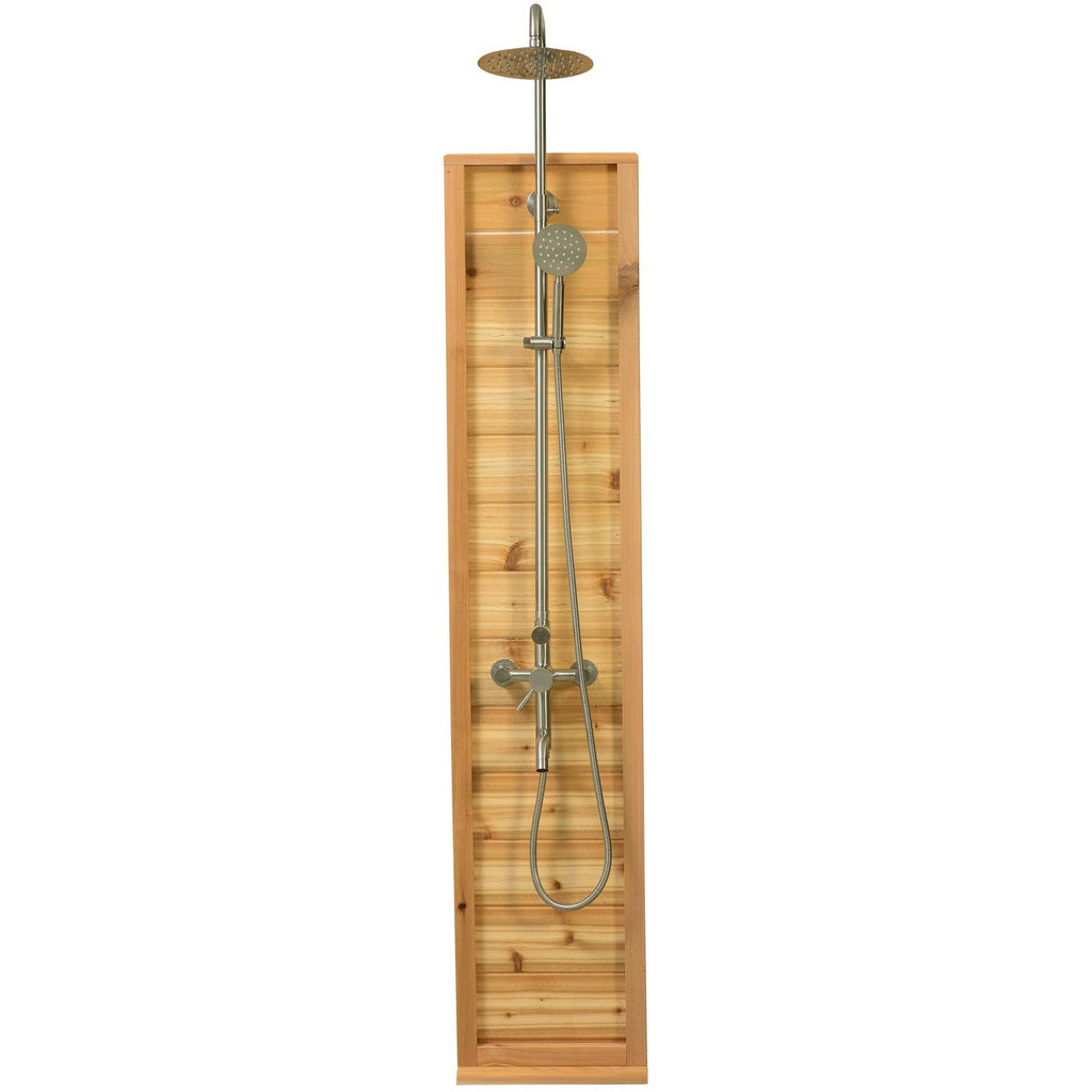 Almost Heaven Tower Outdoor Shower Rustic Cedar / No Floor,Rustic Cedar / Floor Almost Heaven Sauna Shower_Tower_Cedar_w_out_floor_front.jpg