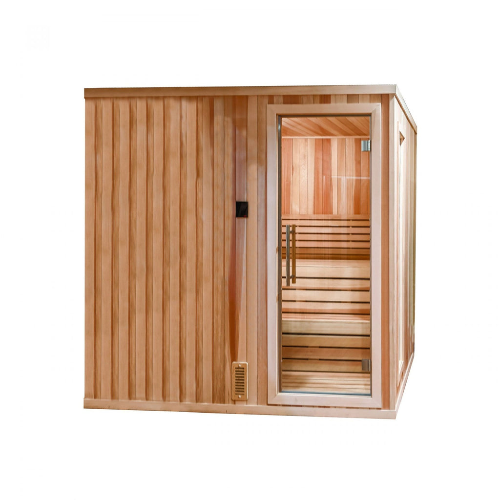 Finnish Sauna Builders 4' x 7' x 7' Pre-Built Indoor Sauna Kit Clear Cedar / Option 1,Clear Cedar / Option 2,Clear Cedar / Option 3,Clear Cedar / Option 4,Clear Cedar / Option 5,Clear Cedar / Option 6,Clear Cedar / Custom Option + $500.00 Finnish Sauna Bu