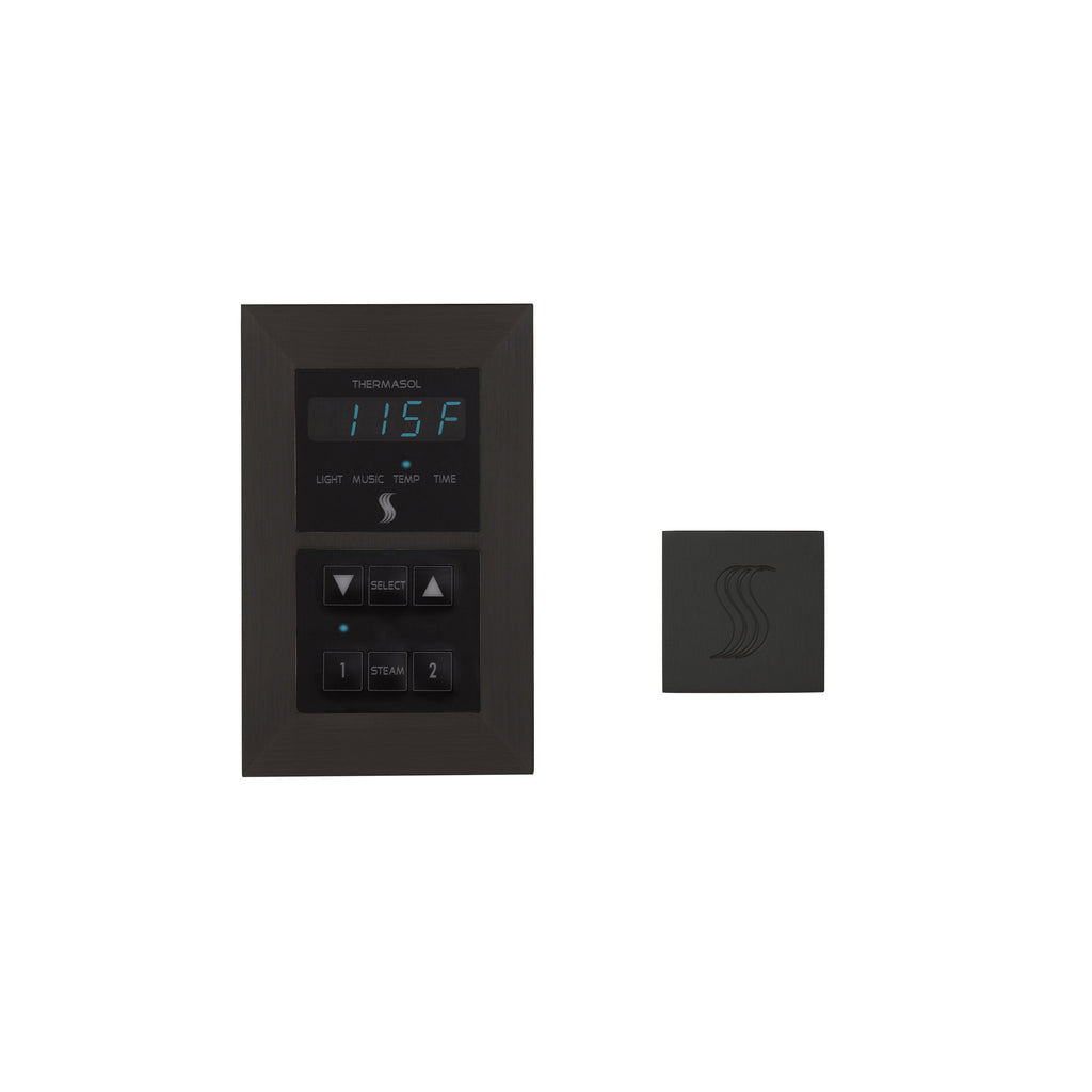 ThermaSol Signature Series Control and Steam Head Kit Square in Matte Black Finish Matte Black / Square ThermaSol semr-svsq-mb.jpg