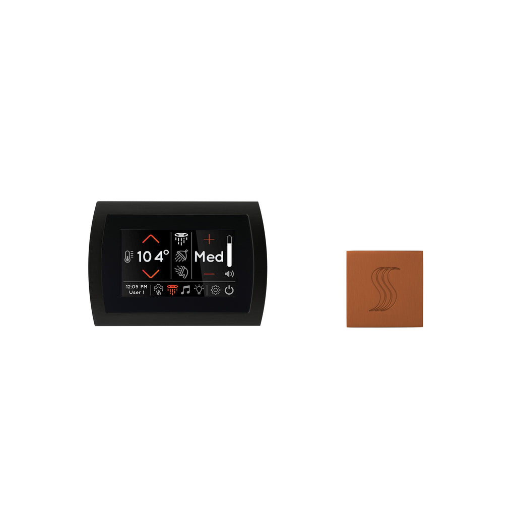 ThermaSol Signatouch Control and Steam Head Kit Square in Antique Copper Finish Antique Copper / Square ThermaSol stc-svsq-acop.jpg