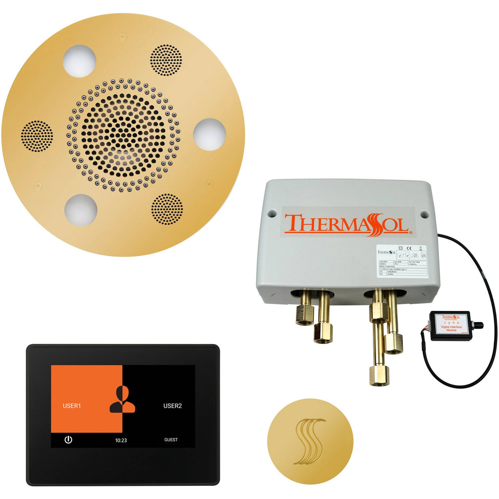 ThermaSol Total Wellness Package with 7" ThermaTouch Round in Polished Gold Finish Polished Gold / Round / 7" ThermaSol twp7r-pg.jpg