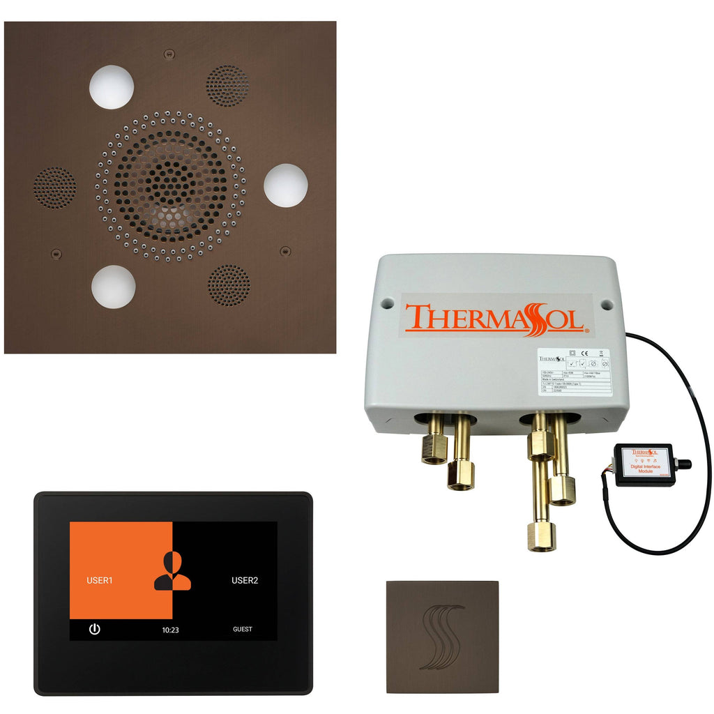 ThermaSol Total Wellness Package with 7" ThermaTouch and Square in Oil Rubbed Bronze Finish Oil Rubbed Bronze / Square / 7" ThermaSol twp7s-orb.jpg