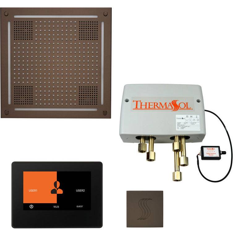 ThermaSol Total Wellness Hydrovive Package with 7" ThermaTouch and Square in Oil Rubbed Bronze Finish Oil Rubbed Bronze / Square / 7" ThermaSol twph7s-orb.jpg