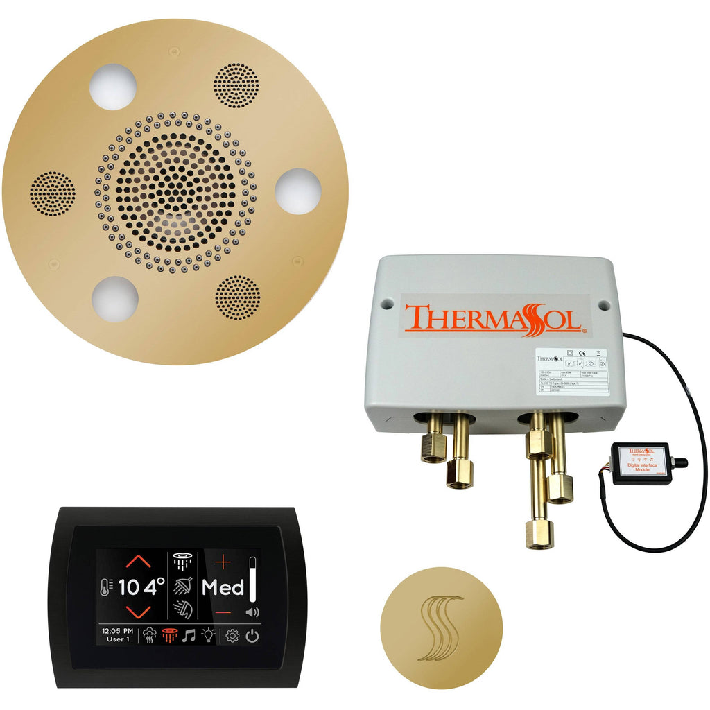 ThermaSol Total Wellness Package with SignaTouch Round in Polished Brass Finish Polished Brass / Round ThermaSol twpsr-pb.jpg