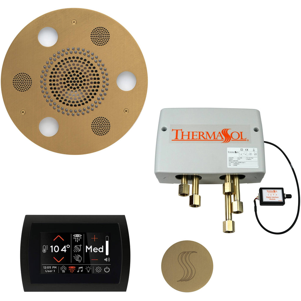 ThermaSol Total Wellness Package with SignaTouch Round in Satin Brass Finish Satin Brass / Round ThermaSol twpsr-sb.jpg