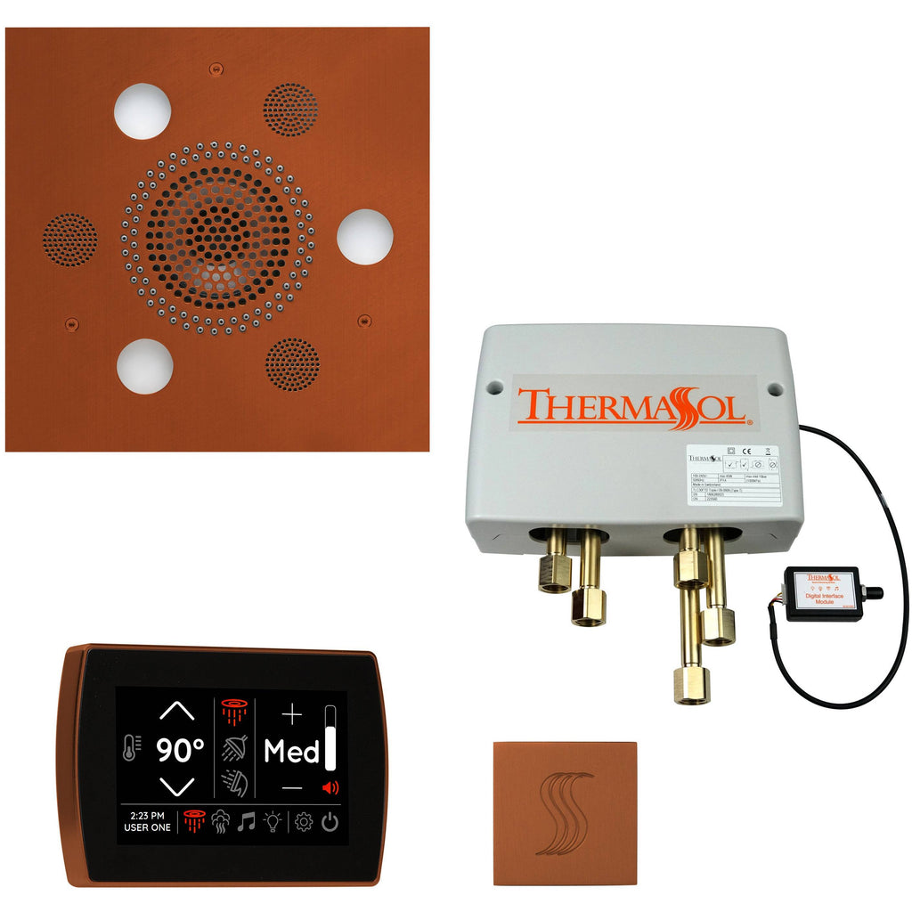 ThermaSol Total Wellness Package with SignaTouch Square in Antique Copper Finish Antique Copper / Square ThermaSol twpss-acop.jpg