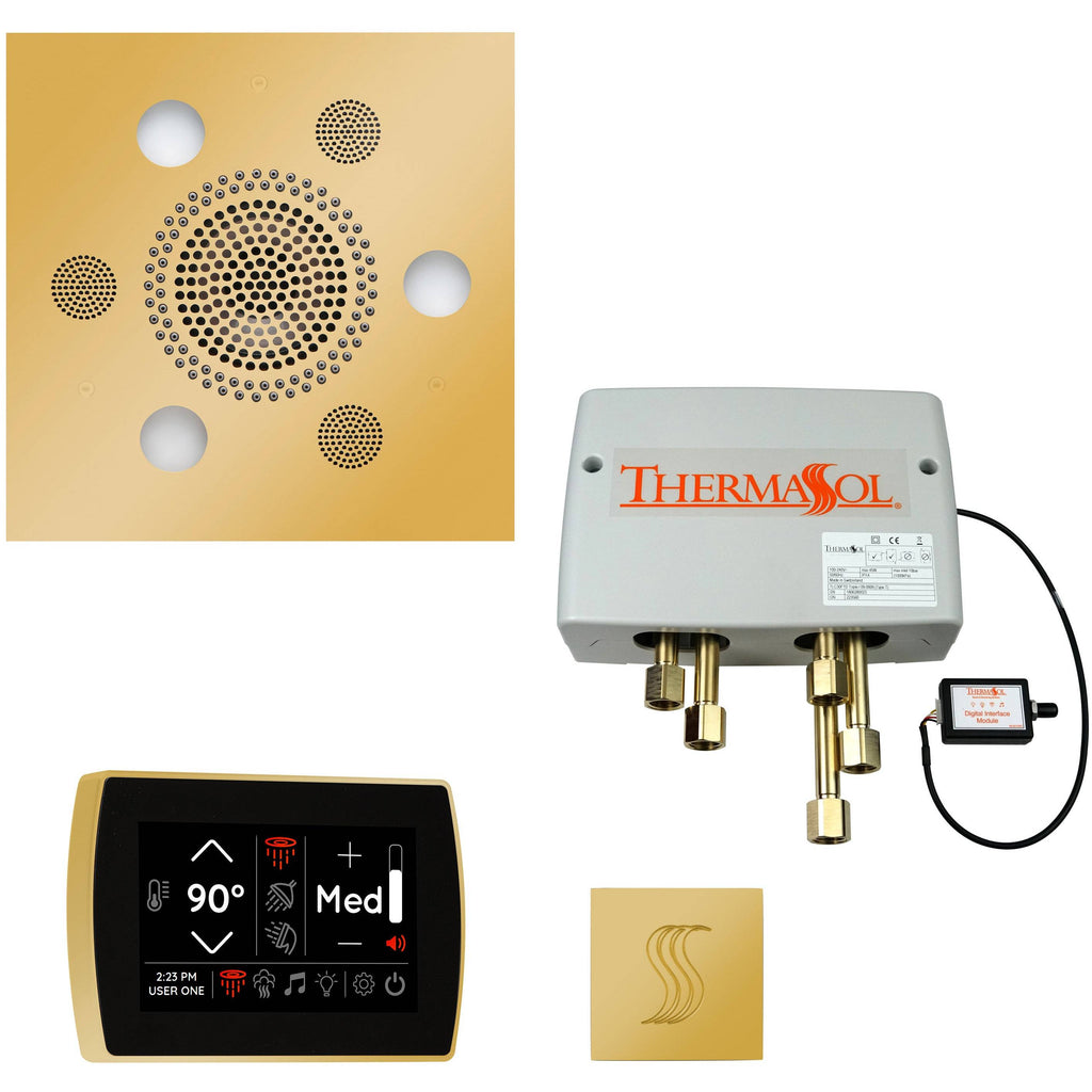 ThermaSol Total Wellness Package with SignaTouch Square in Polished Gold Finish Polished Gold / Square ThermaSol twpss-pg.jpg
