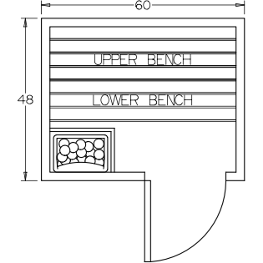 Finnish Sauna Builders 4' x 5' x 7' Pre-Built Indoor Sauna Kit Clear Cedar / Option 2 Finnish Sauna Builders ScreenShot2022-10-04at10.05.47AM.png