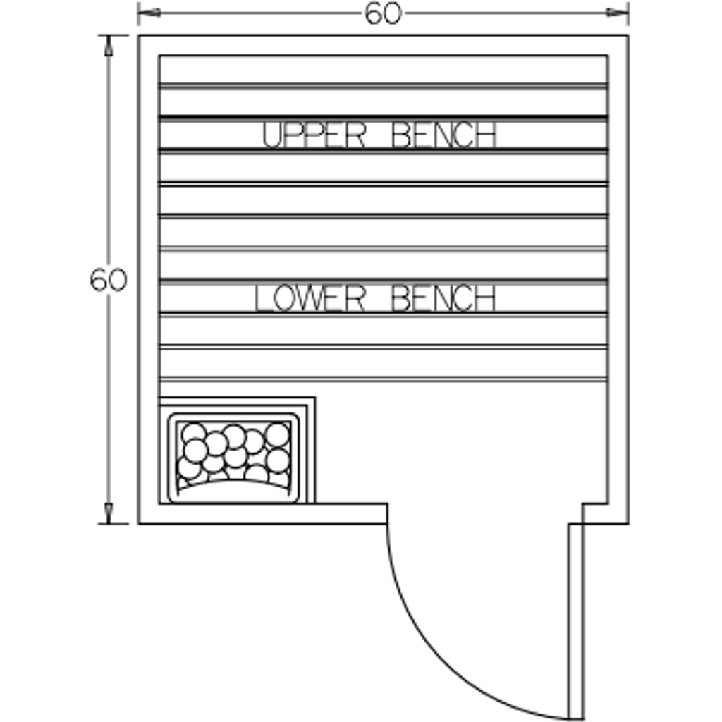 Finnish Sauna Builders 5' x 5' x 7' Pre-Built Indoor Sauna Kit Clear Cedar / Option 1 Finnish Sauna Builders ScreenShot2022-10-04at10.10.28AM.png