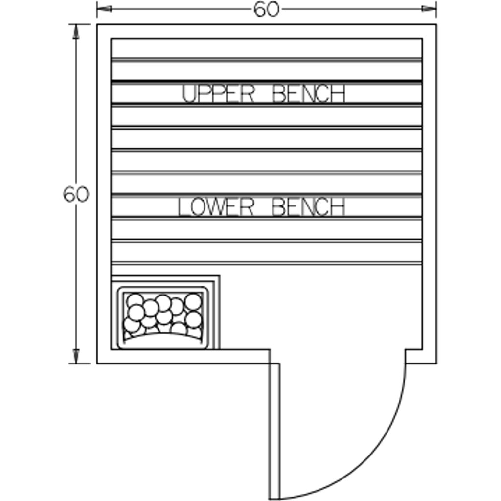 Finnish Sauna Builders 5' x 5' x 7' Pre-Built Indoor Sauna Kit Clear Cedar / Option 2 Finnish Sauna Builders ScreenShot2022-10-04at10.10.37AM.png