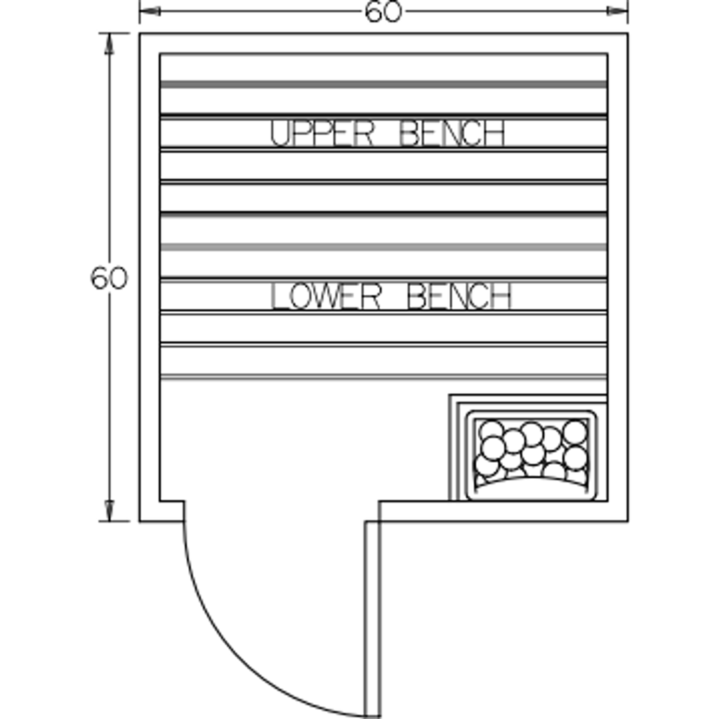 Finnish Sauna Builders 5' x 5' x 7' Pre-Built Indoor Sauna Kit Clear Cedar / Option 3 Finnish Sauna Builders ScreenShot2022-10-04at10.10.43AM.png