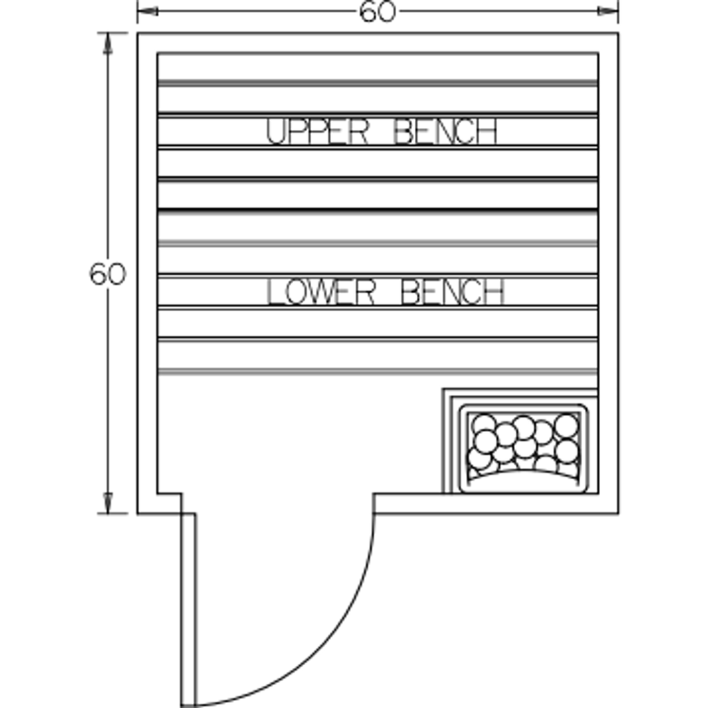 Finnish Sauna Builders 5' x 5' x 7' Pre-Built Indoor Sauna Kit Clear Cedar / Option 4 Finnish Sauna Builders ScreenShot2022-10-04at10.10.54AM.png