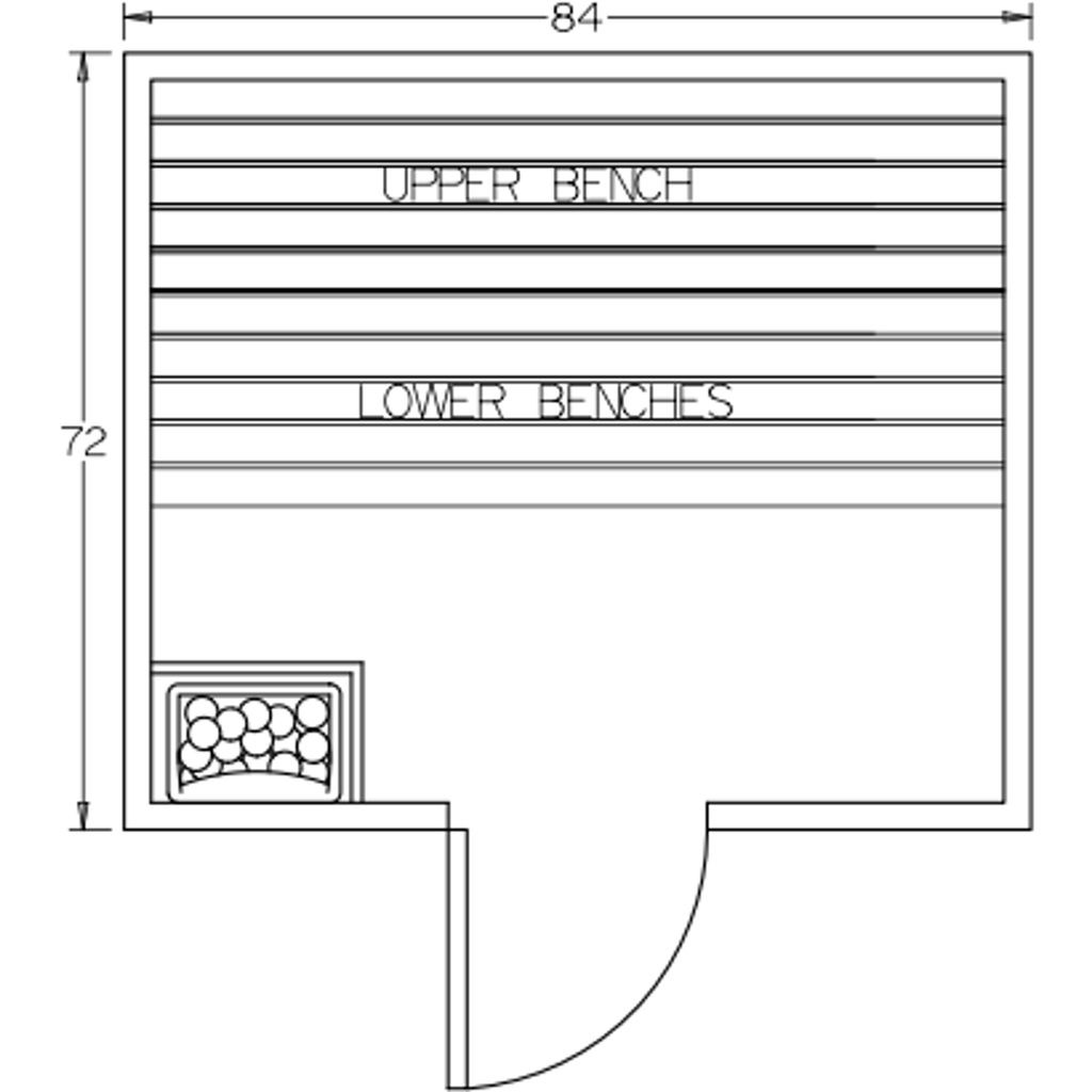 Finnish Sauna Builders 6' x 7' x 7' Pre-Built Indoor Sauna Kit Clear Cedar / Option 4 Finnish Sauna Builders ScreenShot2022-10-04at11.13.38AM.png