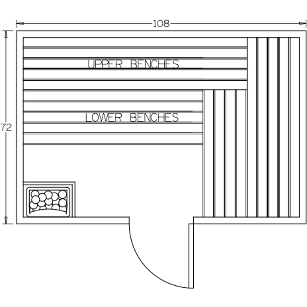 Finnish Sauna Builders 6' x 9' x 7' Pre-Built Indoor Sauna Kit Clear Cedar / Option 3 Finnish Sauna Builders ScreenShot2022-10-04at4.17.42PM.png