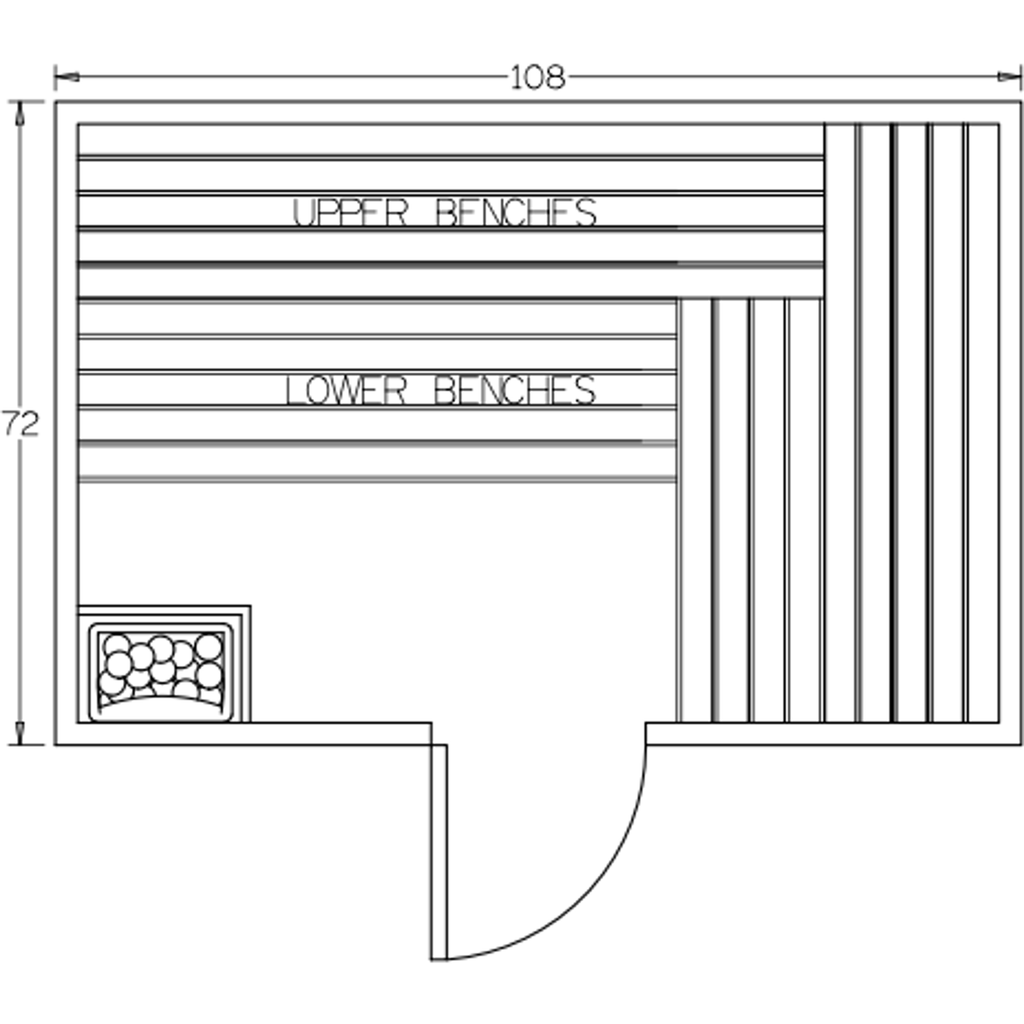 Finnish Sauna Builders 6' x 9' x 7' Pre-Built Indoor Sauna Kit Clear Cedar / Option 4 Finnish Sauna Builders ScreenShot2022-10-04at4.17.49PM.png