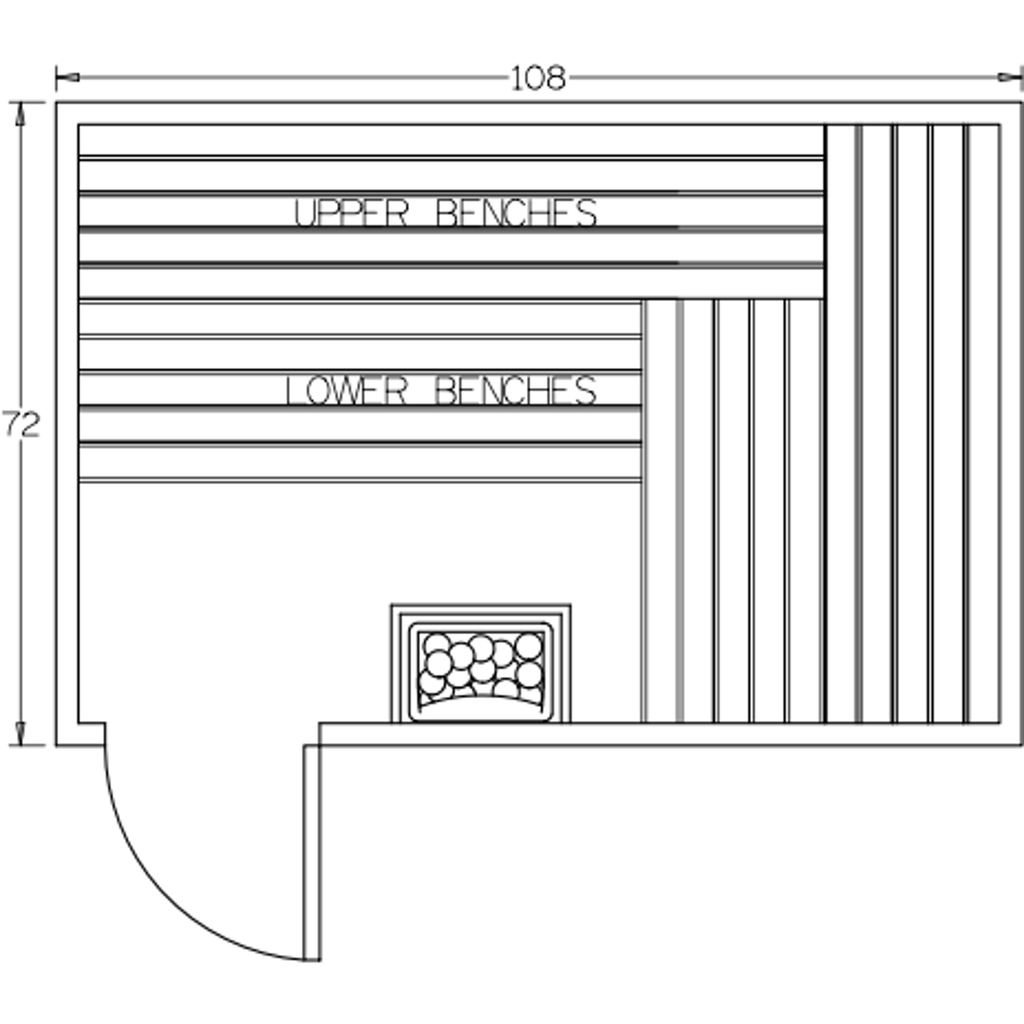 Finnish Sauna Builders 6' x 9' x 7' Pre-Built Indoor Sauna Kit Clear Cedar / Option 5 Finnish Sauna Builders ScreenShot2022-10-04at4.17.56PM.png