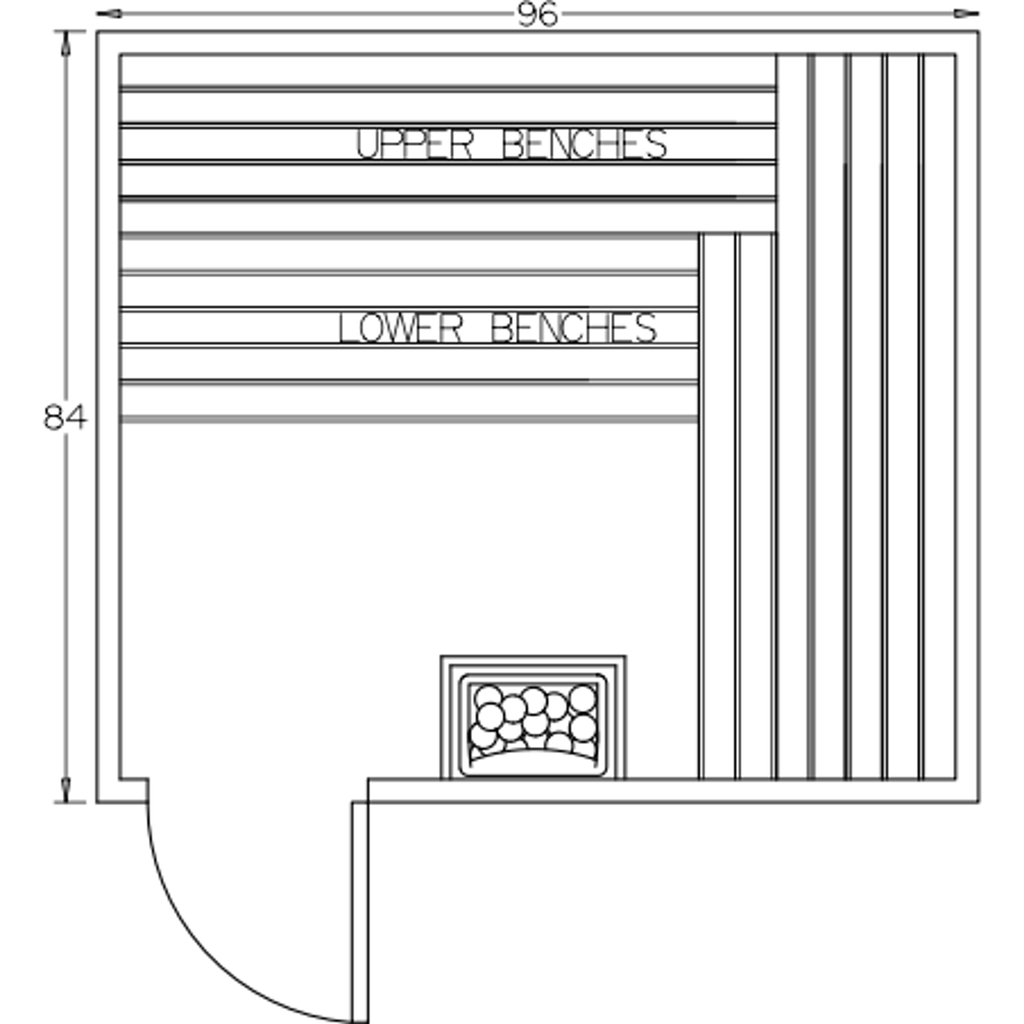 Finnish Sauna Builders 7' x 8' x 7' Pre-Built Indoor Sauna Kit Clear Cedar / Option 5 Finnish Sauna Builders ScreenShot2022-10-04at4.31.09PM.png