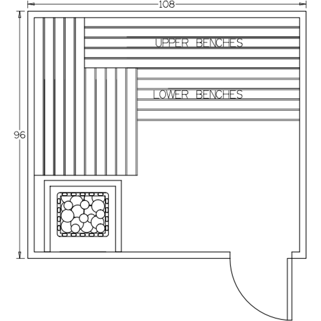 Finnish Sauna Builders 8' x 9' x 7' Pre-Built Indoor Sauna Kit Clear Cedar / Option 1 Finnish Sauna Builders ScreenShot2022-10-04at4.57.15PM.png