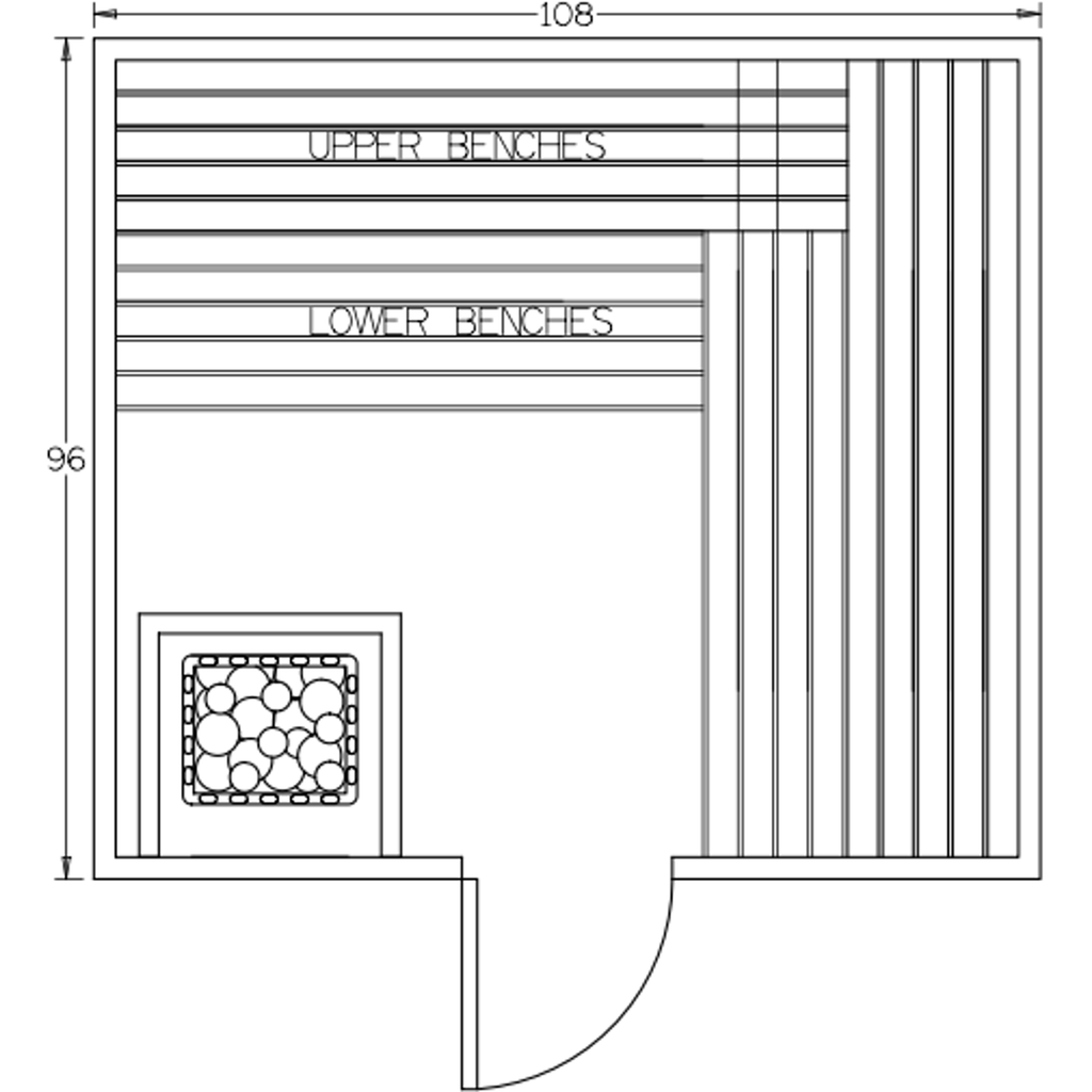 Finnish Sauna Builders 8' x 9' x 7' Pre-Built Indoor Sauna Kit Clear Cedar / Option 4 Finnish Sauna Builders ScreenShot2022-10-04at4.57.46PM.png