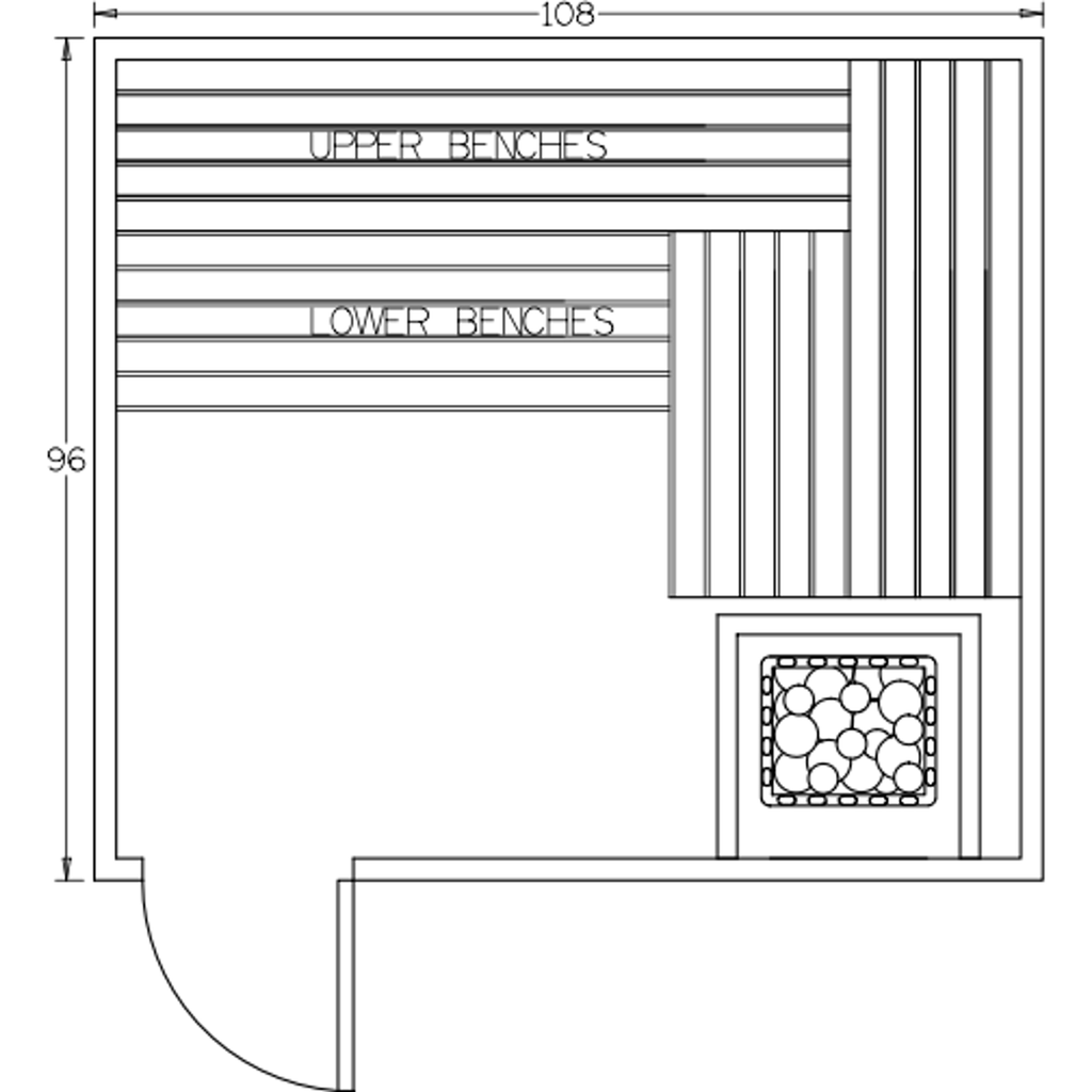 Finnish Sauna Builders 8' x 9' x 7' Pre-Built Indoor Sauna Kit Clear Cedar / Option 5 Finnish Sauna Builders ScreenShot2022-10-04at4.57.53PM.png